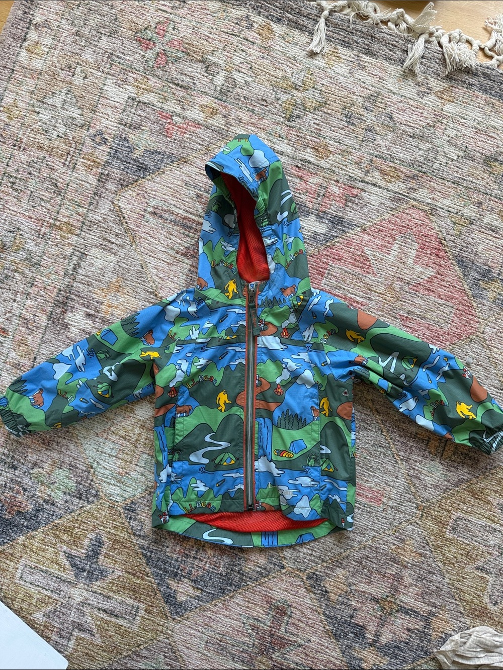L.L. Bean Kids Hooded Rain Jacket wind breaker
